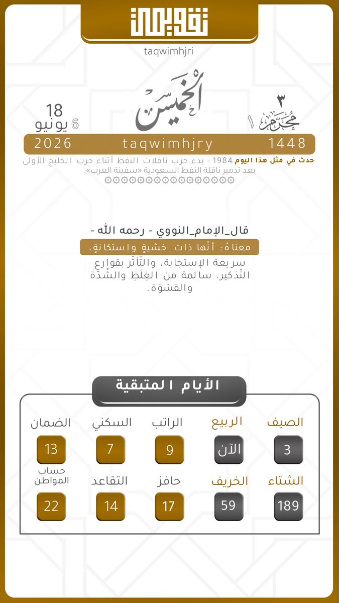 taqwimhjry's tweet photo. قال_الإمام_النووي - رحمه اللّٰه -:

معناهُ: أنّها ذات خشيةٍ واستكانةٍ،
سريعة الإستجابة، والتّأثّر بقوارع
التّذكير، سالمة من الغِلَظِ والشِّدّة
والقسْوَة.

شرح_صحيح_مسلم 📚 https://t.co/Qw90iArXJf