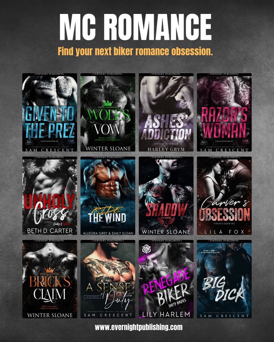 evernightpub's tweet photo. If MC romance is your weakness, we've got you covered.

Explore hundreds of biker romances from top-rated authors featuring protective heroes, fierce loyalty, found family, high-stakes drama, and all the steam you could ask for. From sweet to dark, contemporary to suspenseful, your next favorite MC romance is just a click away.

MC Category: https://t.co/T3bQWudjHw

#romance #MCRomance #bikers #reading #books