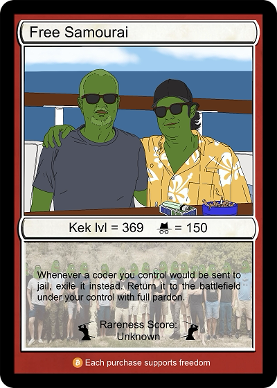 GMONEYPEPE's tweet photo. BREAKING 🚨🚨🚨 NEW SOVEREIGN WAY TO SUPPORT @SamouraiWallet!!! Own Proof of Bushido "They lived the code. You prove it with sats" through immutable L2 Bitcoin (NFTs). Every sat will be donated to @keonne @SamouraiDev 17,660 sats

https://t.co/dHzGFX5rAy

https://t.co/Sj31R3tg1C https://t.co/lgmRA8GvvF