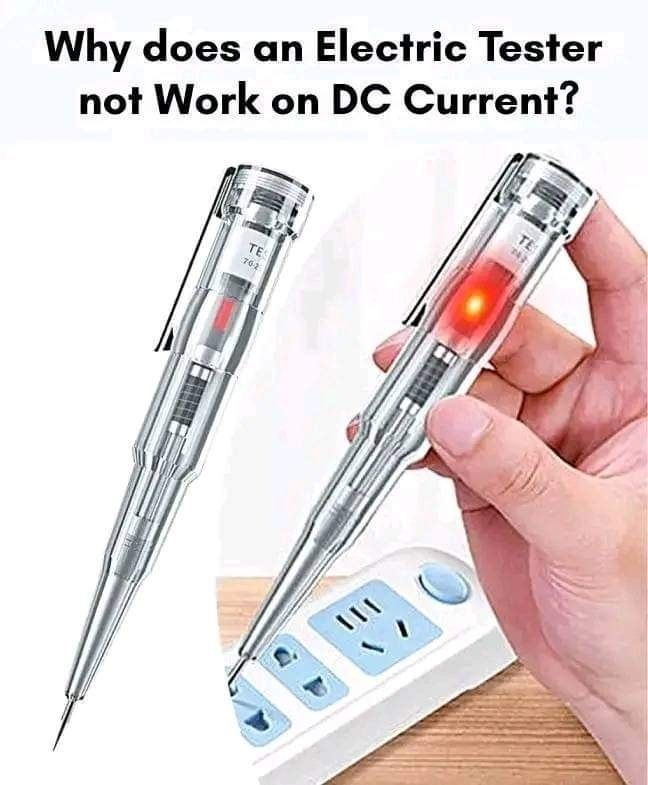 engrfix1's tweet photo. Why Does an Electric Tester Not Work in DC Circuits? https://t.co/f4HcPPy65e