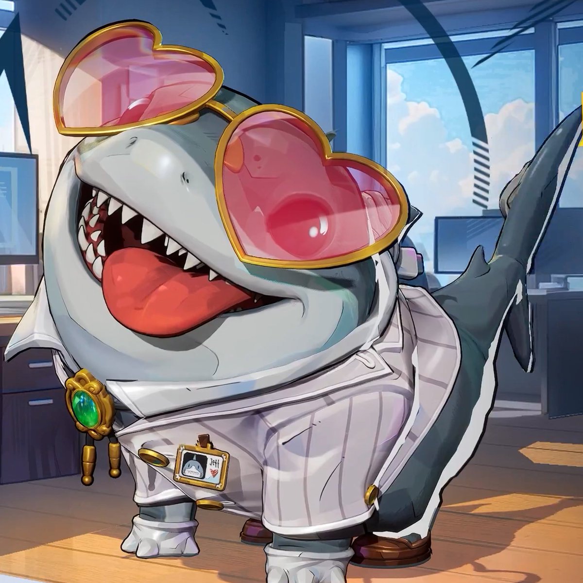PuppyOnLeash's tweet photo. @MarvelRivals She matches sunglasses with her son 🥹 I love them 💕 https://t.co/9qtwMKDMrd