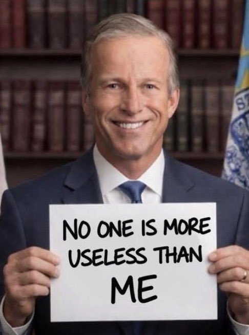 LarryCliver's tweet photo. @LeaderJohnThune Wait a minute. 
Haven’t you already (conclusively) proven you work for the “demon-rat party”?
Spoiler alert; you’re one of them. Nice try loser (actor). 
Thanks for the freak show! I hope it was worth the money at your military tribunal, loser! https://t.co/5Vecv9ugtc