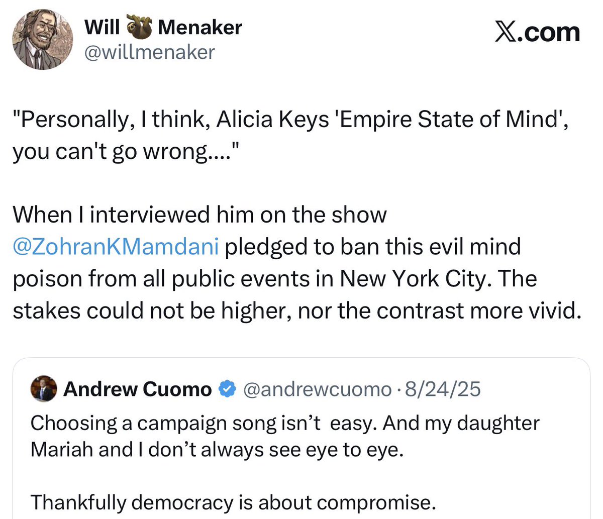 yonicksmith's tweet photo. Promises broken @ZohranKMamdani @willmenaker 😞 https://t.co/XONRfx8qMB