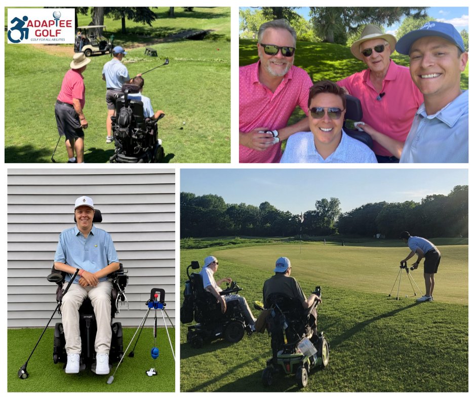 SPINALpedia's tweet photo. Jake "Jandy" Anderson, a quadriplegic golfer who plays AdapTee Golf, shared a Reel that went VIRAL showing how he and his caddie shot a Par Four hole with a power driver.

See the Reel:
https://t.co/KkXDeKhNVi

#adaptivegolf #adapteegolf #spinalcordinjury #quadriplegic #golf https://t.co/upUHPNNzNQ
