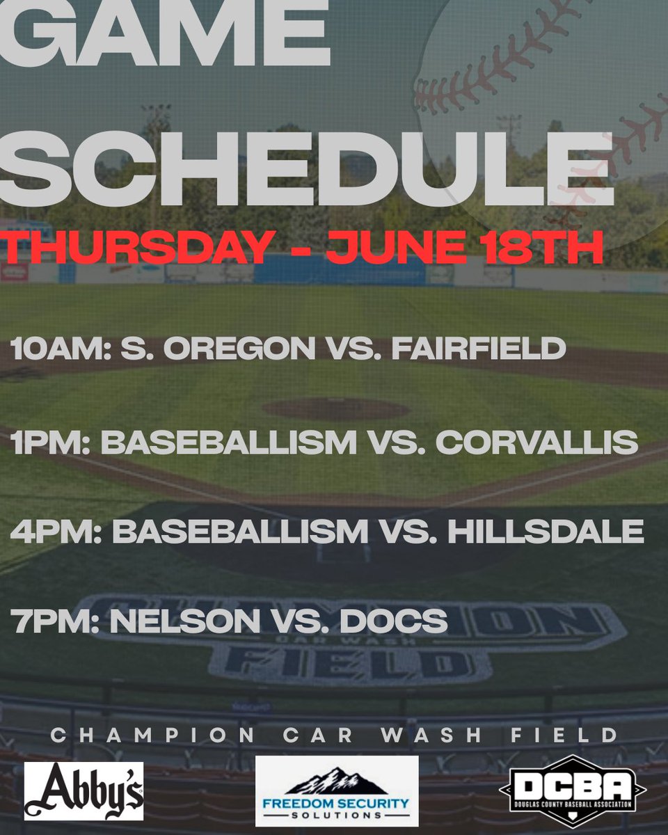 PlayDCBA's tweet photo. It's almost tourney time!! ⚾️ 👀 
Celebrate your Father's Day weekend with some summer baseball as the Doc's look to come out on top at the DCBA Father's Day Tournament Presented by Freedom Security Solutions. We'll see you there! #GoDocs https://t.co/gaWMO5p2s8