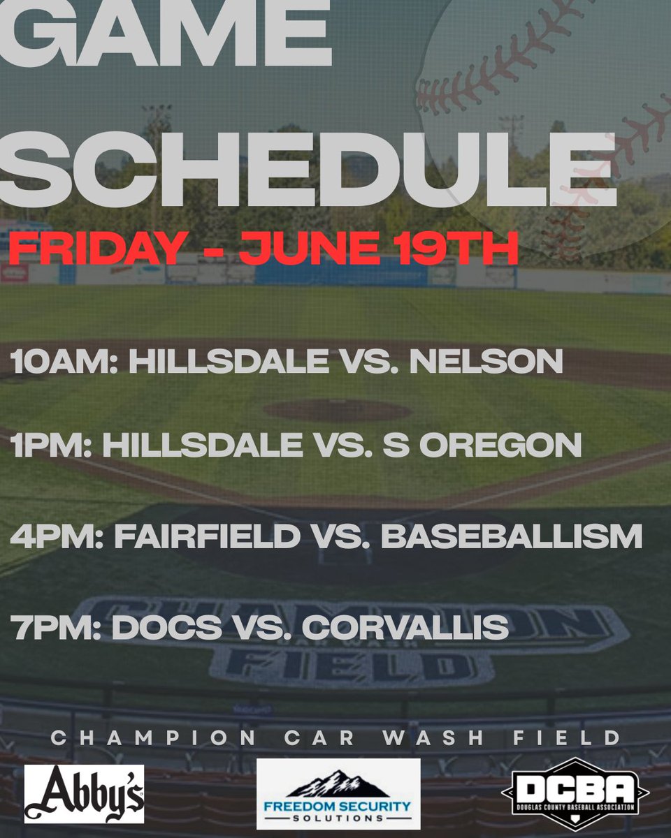 PlayDCBA's tweet photo. It's almost tourney time!! ⚾️ 👀 
Celebrate your Father's Day weekend with some summer baseball as the Doc's look to come out on top at the DCBA Father's Day Tournament Presented by Freedom Security Solutions. We'll see you there! #GoDocs https://t.co/gaWMO5p2s8
