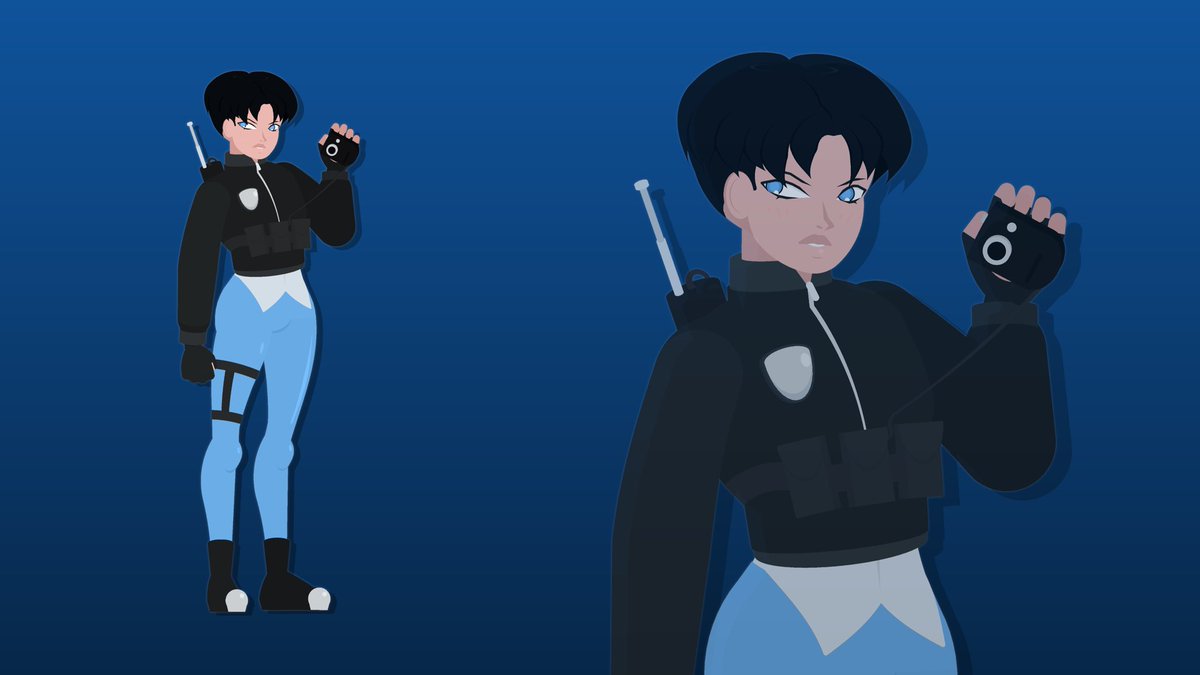 perma_g's tweet photo. Lieutenant Sara was one of the first figures I made when I started revamping my style around 2021. She was based on my PUBG Mobile character at the time.

Why am I remaking a 2021 character I hardly used? You’ll see.
#sticknodes https://t.co/pB5fIiykfL