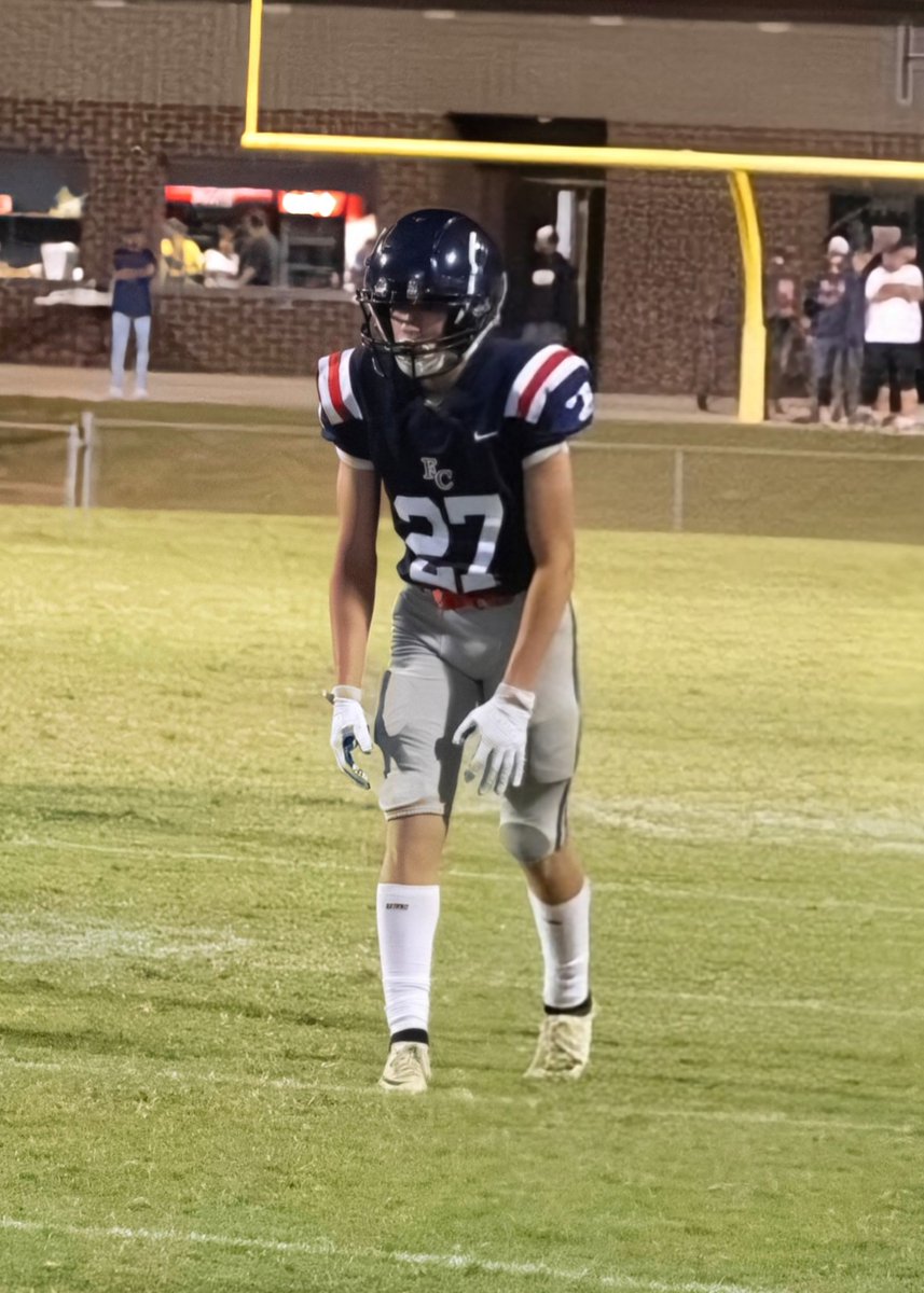 JackKix14's tweet photo. Jack Price - Class of 2029   
GPA: 3.28   
WR, PK/P, DB, QB (Athlete)   
5'11" 160lbs   
Franklin County High School (Winchester, TN)   
Jersey # 14, 26, 27      

Freshman year stats   
46 tackles   
437 passing yards/5 TD passes  
6 receptions   
19 runs for 251 yards/2 TDs   
6 punts - 3.3 avg hang time   
10 kick offs - 3.7 avg hang time   
2/2 PATs

2025 JV Team Captain
2023 & 2024 Special Teams Player of the Year
2024 All Conference for football
2024 All State for football
2023 Defensive Player of the Year for soccer
2024 MVP for soccer

NCAA ID - 2508694210
https://t.co/Az0WtcXCIe