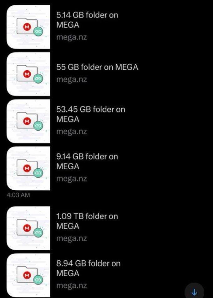 AnnJConrad's tweet photo. Megafiles #mega_links #nolimits 

Telegram 👇
https://t.co/ka7P2ASxum
Zangi:2014820126 https://t.co/eM8LrS43oR