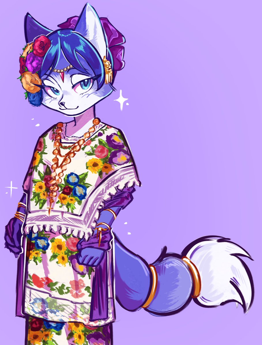 guasacaquis's tweet photo. i've been wanting to draw krystal wearing a terno yucateco for weeks, and i finally did it!!! :3 https://t.co/TaX2rXfi03