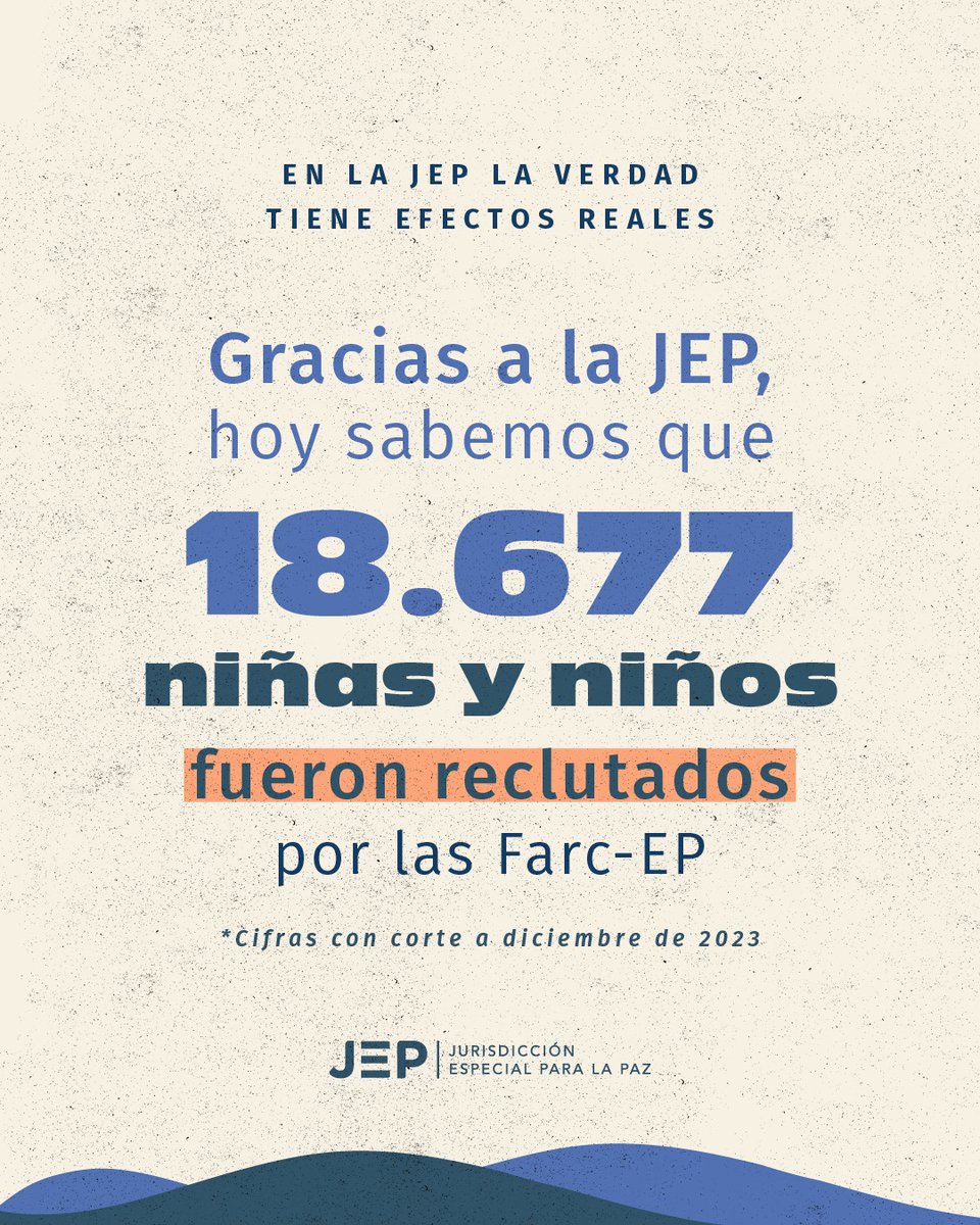 JEP_Colombia's tweet photo. Unir a Colombia empieza por reconocer lo que ocurrió durante el conflicto armado y entender que la verdad es un punto de encuentro para avanzar como país.

#VerdadesDeLaJEP https://t.co/3BgP0UAJZp