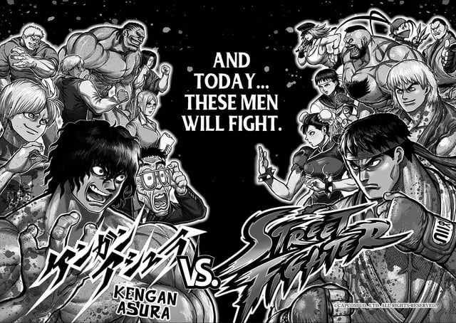 Morris9815's tweet photo. @ChakkuX The Kengan Association VS Capcom https://t.co/R7EciRoerq