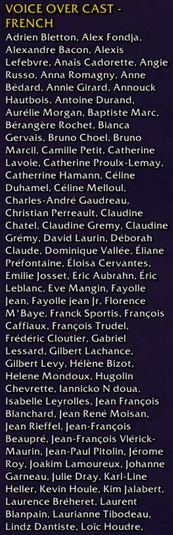 elgrandoracle's tweet photo. Au patch 12.0.7 de #worldofwarcraft, nous avons désormais 126 doubleurs (contre 8 à la 12.0.1). Dans ces 126 doubleurs, seulement 35,2% doublent en France. Blizzard a décidé de remplacer les comédiens de doublage français par des québécois  (via @Fanhouse07) #wow #touchepasmavf https://t.co/fqWKOmedka