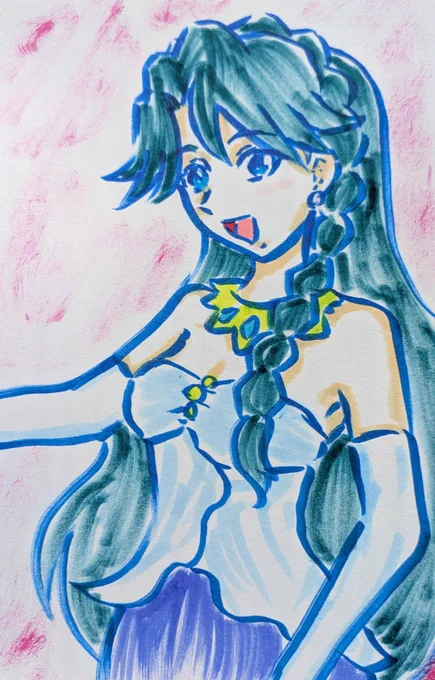 #ゴープリ10周年なので海藤みなみさん3733枚描いてお祝い (1894.1895) 出勤前らくがき…