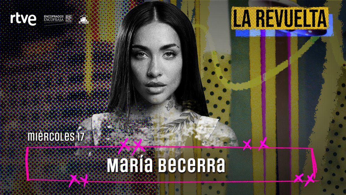 La1_tve's tweet photo. ¡Arranca #LaRevuelta!

Hoy, con María Becerra como invitada de David Broncano

Sigue el programa ya en directo

https://t.co/kDtwyapTiU https://t.co/zkowQPp1vF