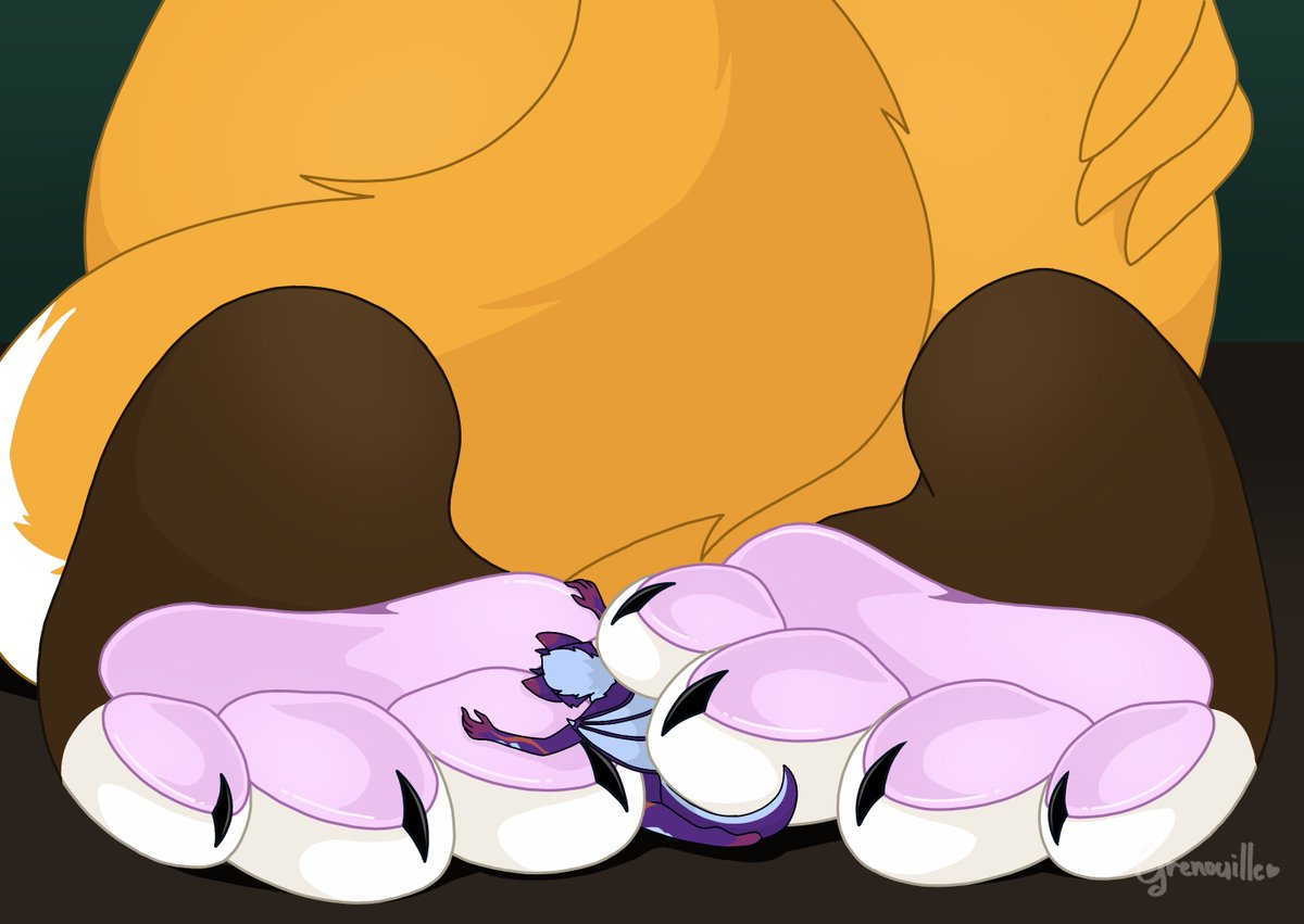 FurFoxo2025's tweet photo. I've got you~ @ryupur Now be a good boy and treat my paws the way they deserve~ 🧡
Cute ych by @Grenouille325 >w<
#macrofurry #microfurry #paws #furrypaws #furry https://t.co/vQscPznGMk