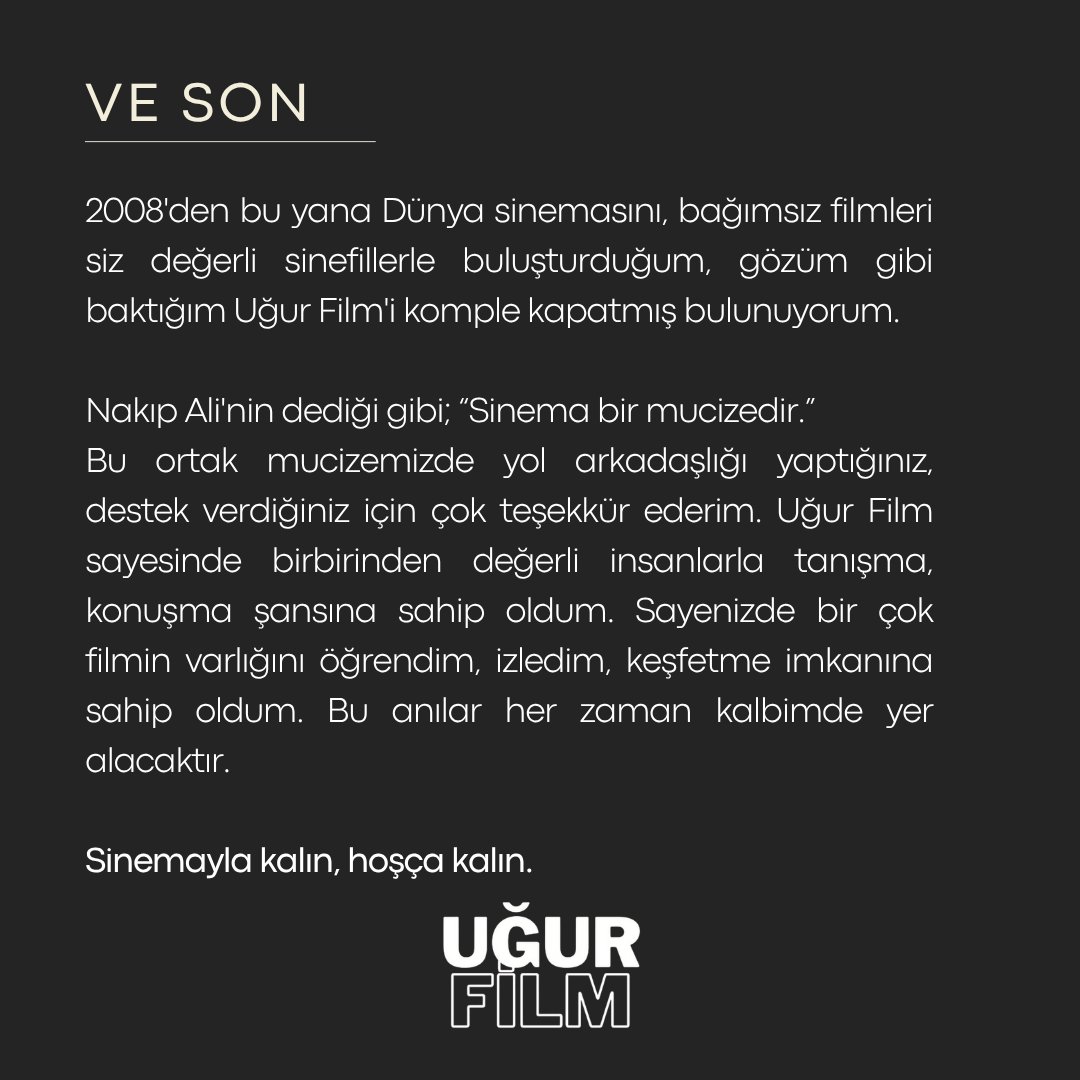 ugurfilm's tweet photo. Sinemayla kalın, hoşça kalın. 💙 https://t.co/8U99U0utif