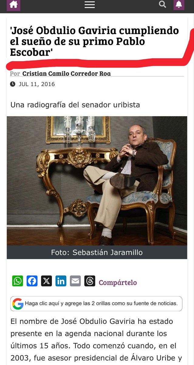 ColomboSweden's tweet photo. @JOSEOBDULIO Que lo sepa todo el mundo: Pablo Escobar era primo de esta chanda llamada José Obdulio Gaviria.

José Obdulio ataca a Beto Coral porque no le perdona que su papá, quien era policía, haya matado a su primo, Pablo Escobar. https://t.co/ZsTGJ2lvZk