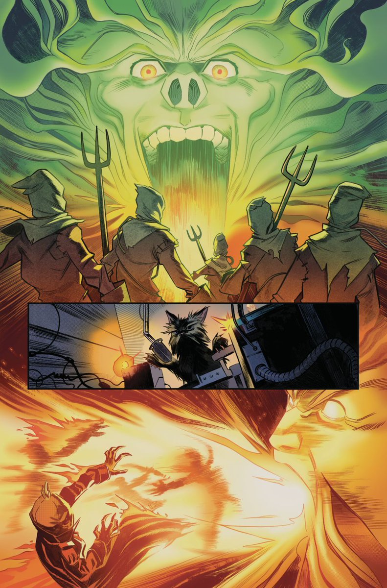 Peposed's tweet photo. You REALLY don't want to start a fight with Toto. 🐶 🔥💚  Don't miss THE O.Z., my Ringo Award-winning fantasy series with @Ruben__Rojas, live on K*ckst*rter — we've got print and digital catchup tiers collecting all three issues! https://t.co/WAu7xejGGV