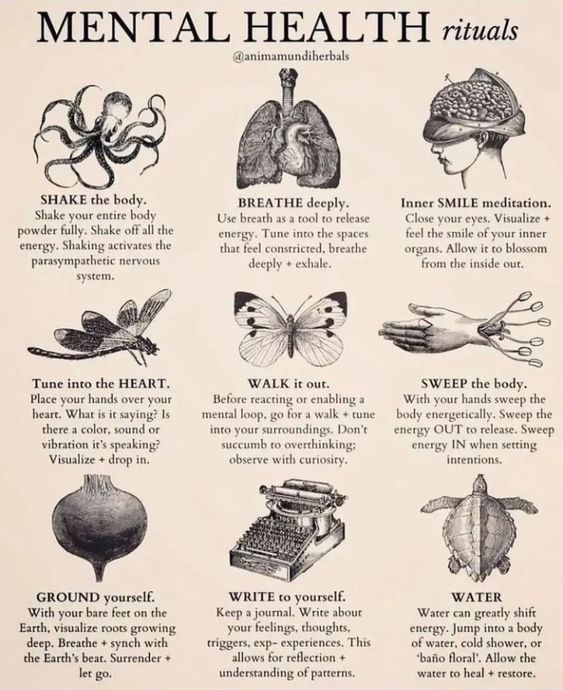 neuronpowers's tweet photo. Mental Health Rituals https://t.co/taGh3jEf3h