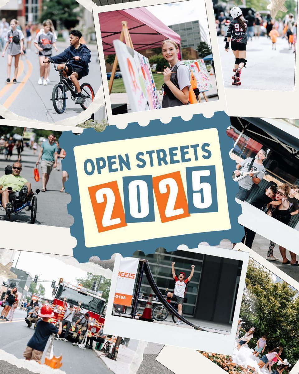OpenStreetsFW's tweet photo. Open Streets 2025 was a blast, and we can’t wait to do it all over again! Last year we had a record 7,000+ attendees and 115+ activity providers on the route from The Landing to Pontiac Street. Get ready, Open Streets 2026 will take place Sunday, August 16 from noon to 4 p.m! https://t.co/TSaiSd1WET