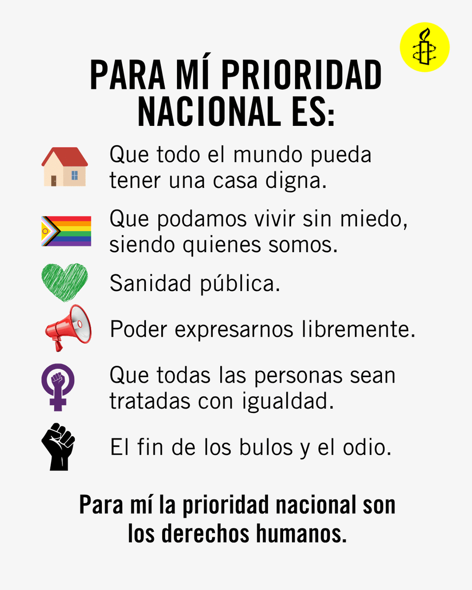 amnistialugo's tweet photo. Nós tamén queremos a prioridade nacional
Prioridade nacional = dereitos humanos. #prioridadnacional #derechoshumanos https://t.co/Ef8pGkR879