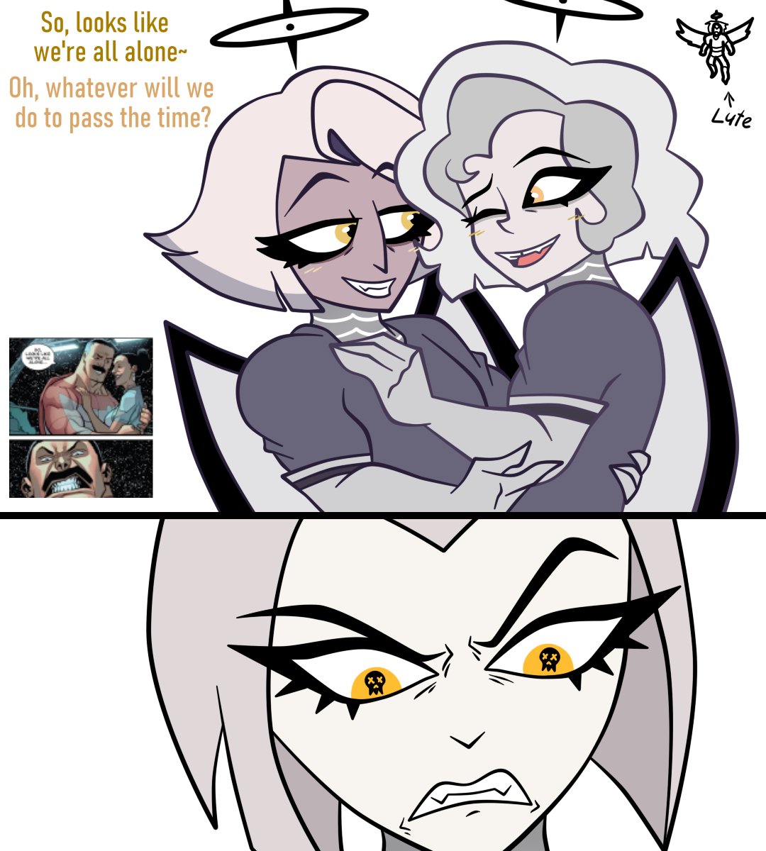 sevi_fuk's tweet photo. Soldiers (Vaggi especially) are not allowed to be happy
#HazbinHotel #fallenclouds #Lute https://t.co/794gXZgosJ