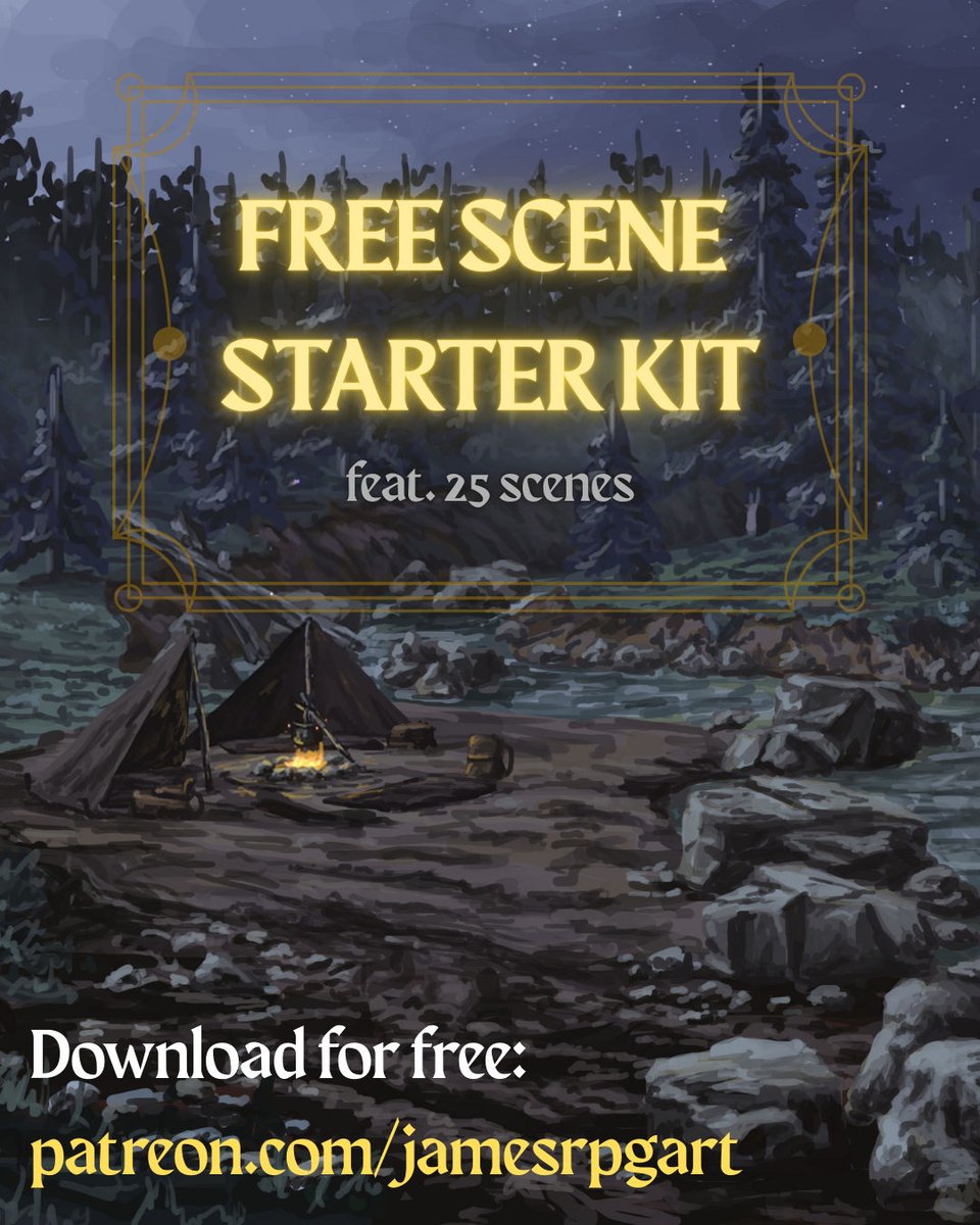 JamesRPGArt's tweet photo. Are you a beginner DM who doesn't know where to start? 

Start with my free Scene Starter Kit and wow your players with my atmospheric animated location art that make any campaign feel more immersive. https://t.co/UmVz9ujI2I