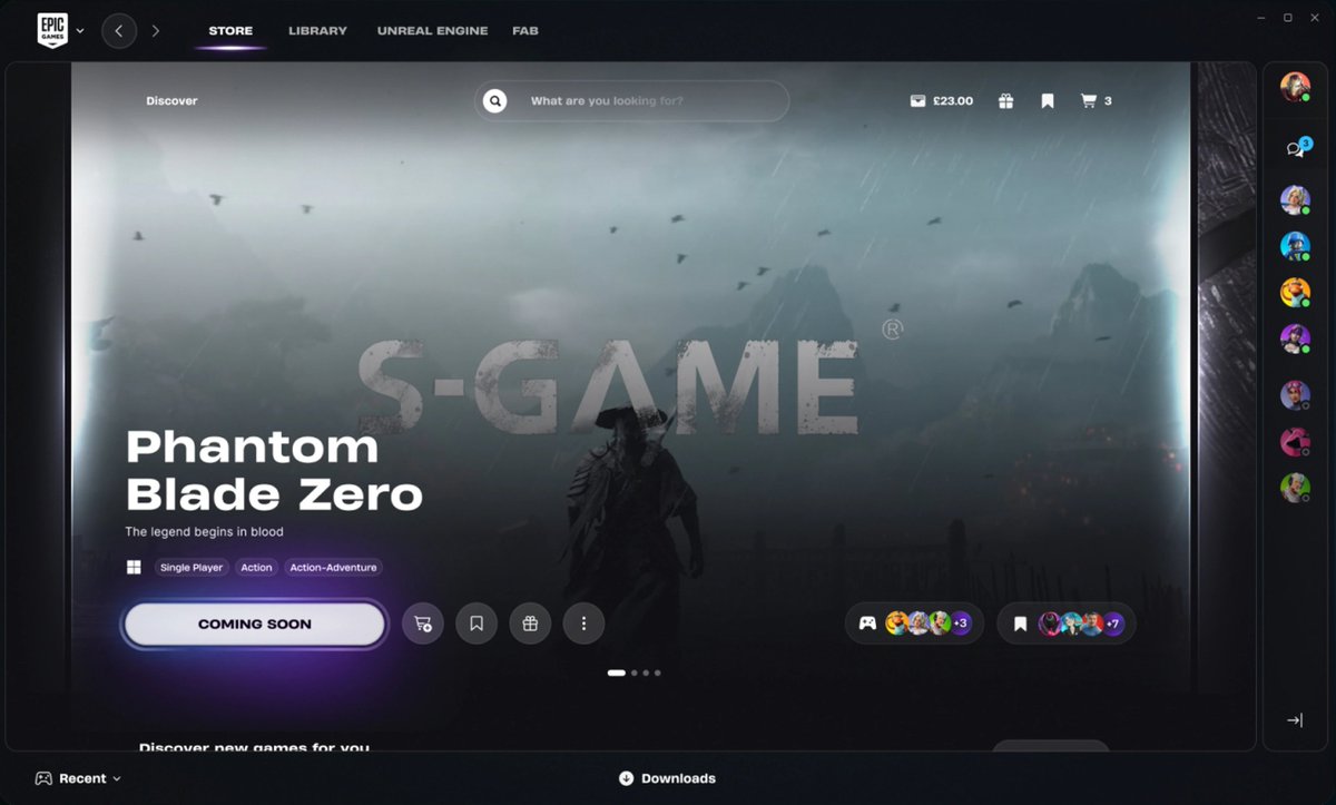 HYPEX's tweet photo. FIRST LOOK @ UPCOMING EPIC GAMES STORE DESIGN

"In 2025, player spending on 3rd party PC games grew 57%, an all-time record of $400m - Our goal is better performance, improved discovery, deeper community features ... We're undertaking a complete rebuild of the Launcher &amp; Backend" https://t.co/ZUap6aDtAg