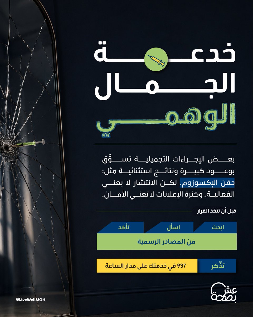 LiveWellMOH's tweet photo. اتخذ قرارك بناءً على معلومات موثوقة، لا على الضجة التسويقية. https://t.co/AWr8ZLpugP