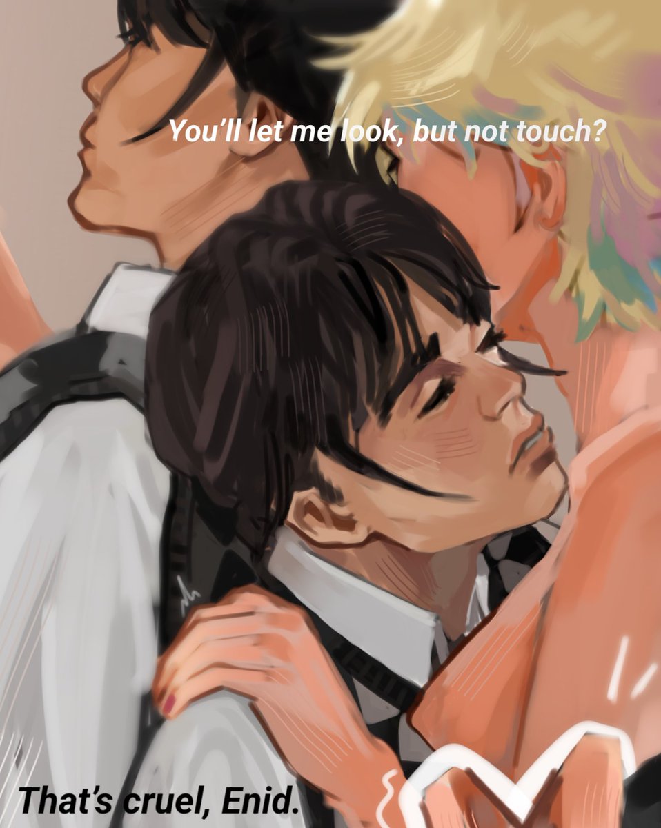 vnematochnashe's tweet photo. "You'll let me look, but not touch?"

Happy Pride Month 🏳️‍🌈 #wenclair https://t.co/wSqC630hNV
