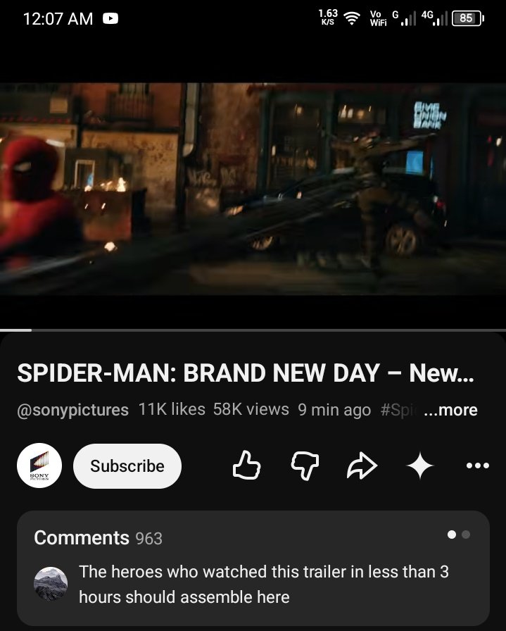 anihspark's tweet photo. Guys go watch #SpiderManBrandNewDay trailer https://t.co/lejKWu5bfx