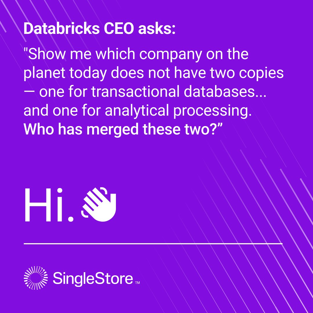 SingleStore tweet media