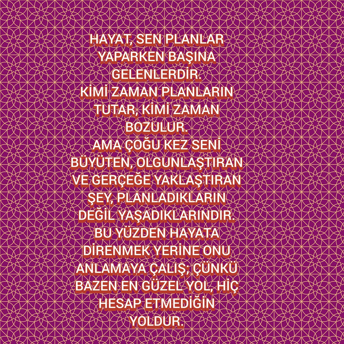 hilbira's tweet photo. Sen planlar yaparken başına gelen düşüncelerindir https://t.co/OUCOX4uMzC
