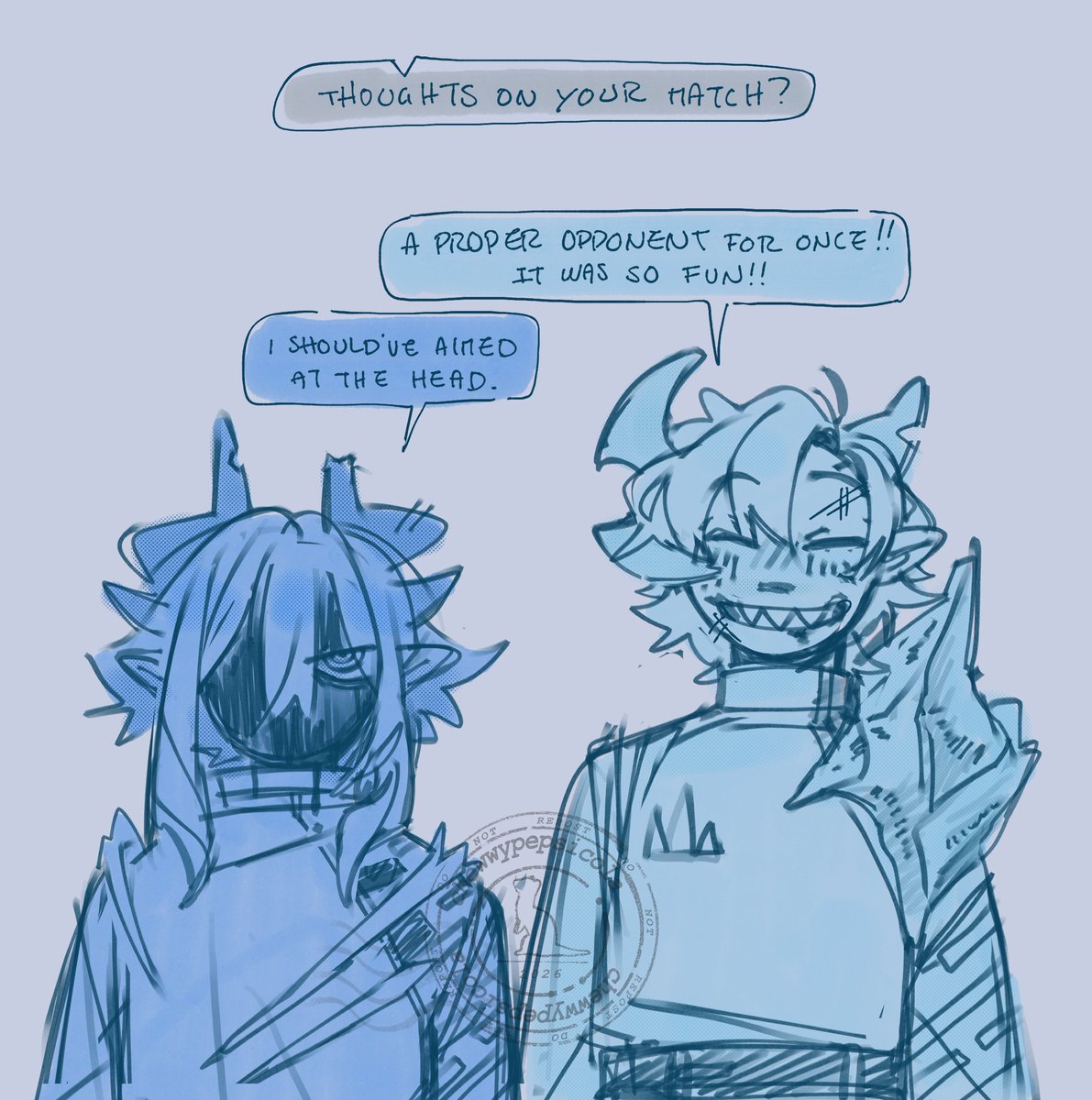 chewwypepsicola's tweet photo. [ ocs ] do they know they have life long rivalry tomorrow https://t.co/5j35Emj56t
