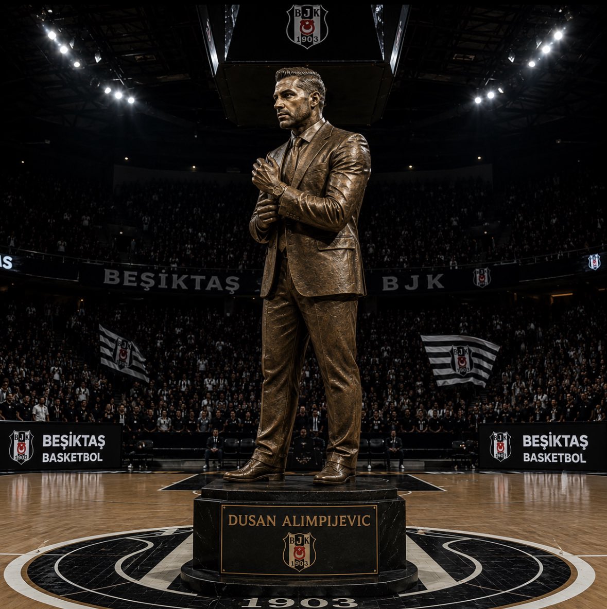 Havadis5iktas's tweet photo. Sen Adamsın, Beşiktaş'ın vücut bulmuş halisin Dusan.
@Besiktas ve @BJK_Basketbol yönetiminde senin azminin %1 i olsa şuan 6 final kazanmıştın. Biz senden razıyız. #DUSAN https://t.co/yRAsegNr6s