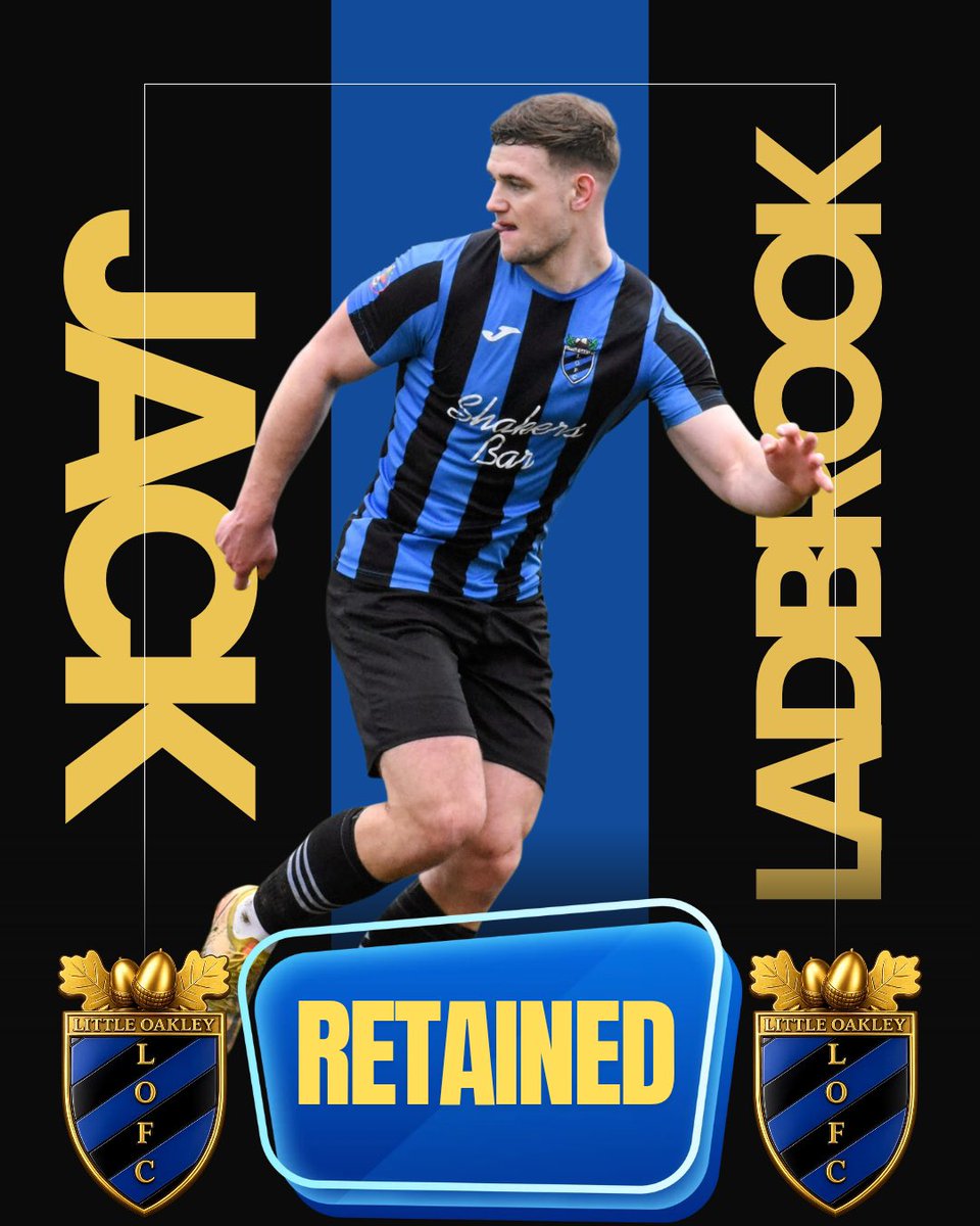 LittleOakleyFC's tweet photo. 𝐉𝐀𝐂𝐊 𝐋𝐀𝐃𝐁𝐑𝐎𝐎𝐊 | 𝐑𝐄𝐓𝐀𝐈𝐍𝐄𝐃

Little Oakley FC Are Delighted To Announce That Centre Half Jack Ladbrook Has Confirmed He Will Be Playing His Football For The Acorns Next Season!

Ladders Was A Crucial Part In Achieving 19 League Clean Sheets Last Season, Even Popping Up With The Occasional Header! 💪🏻 

Stay Tuned For Tommorow 👀✍️