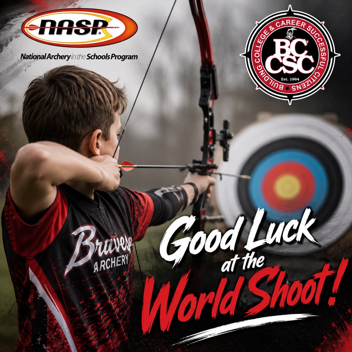 BtownSchools's tweet photo. Good Luck to our Brave Archers in Thursday’s World Shoot in Daytona Beach! BES, BCMS, and BCHS teams are competing!  We are proud of you!!! https://t.co/3mk7xwg48A