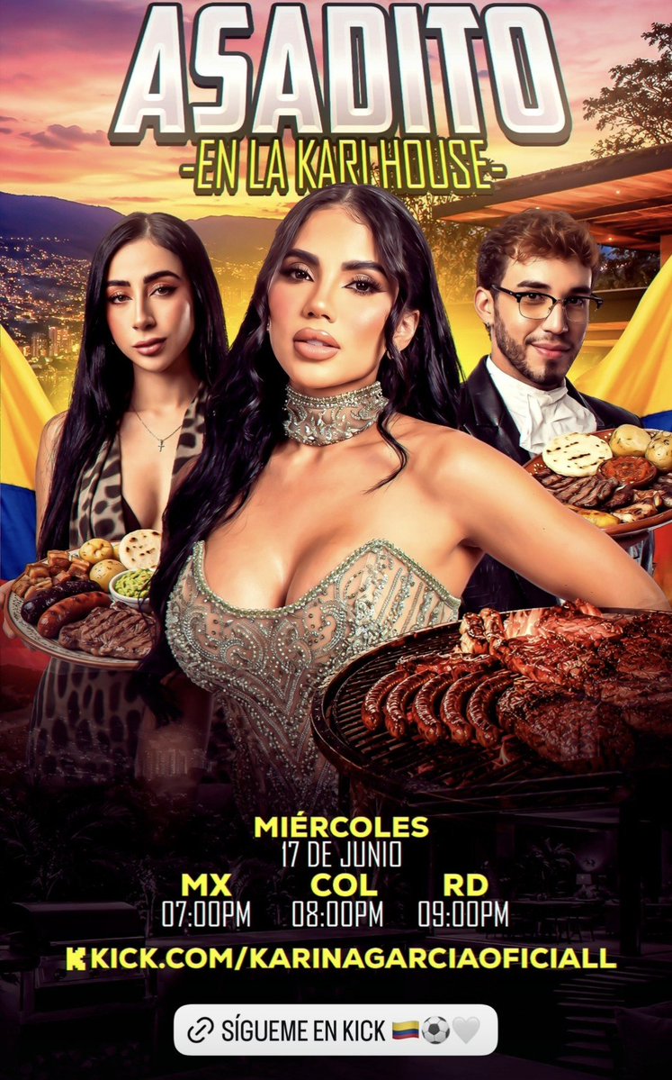 KaryDiamonds09's tweet photo. La Kari-House tiene invitados muy top Beba y Valentino asado, fútbol, chisme qué más quieres @Kariinagarcia hoy se prende Kick.

#Karinagarcia https://t.co/QFKdKBCDDt
