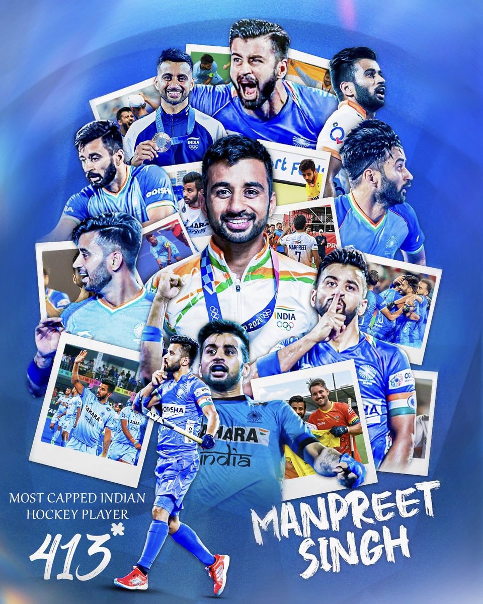 16Sreejesh's tweet photo. What a special day for Indian hockey! Congratulations to Manpreet on becoming the highest-capped Indian hockey player. Reaching 413 international matches is a testament to years of hard work, dedication, consistency, and passion for the game. A true legend of Indian hockey, and with the way he's going, 484 is certainly within reach!

The victory over Germany made this special occasion even sweeter. It was a great team performance, with excellent fighting spirit and teamwork throughout.

It was also surprising to see the German side commit so many basic errors, forcing play unnecessarily and relying on too many direct balls into the circle. They looked uncharacteristically disorganised and lacked their usual structure.