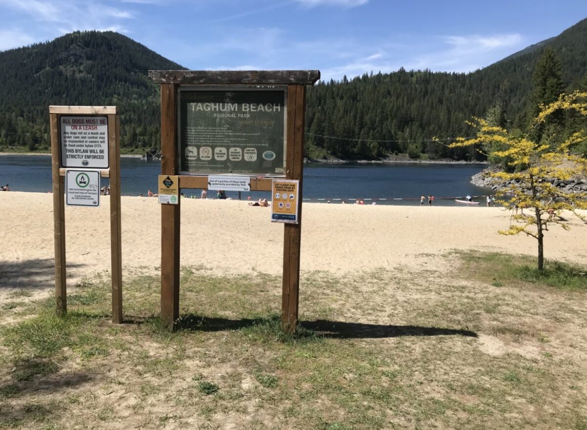 YRBKT's tweet photo. YRB will be repairing the Taghum beach parking lot Monday/Tuesday June 22nd to June 23rd. During this time the area will be closed. Please avoid the area to allow workers to complete repairs. https://t.co/TKTa2DcX0h