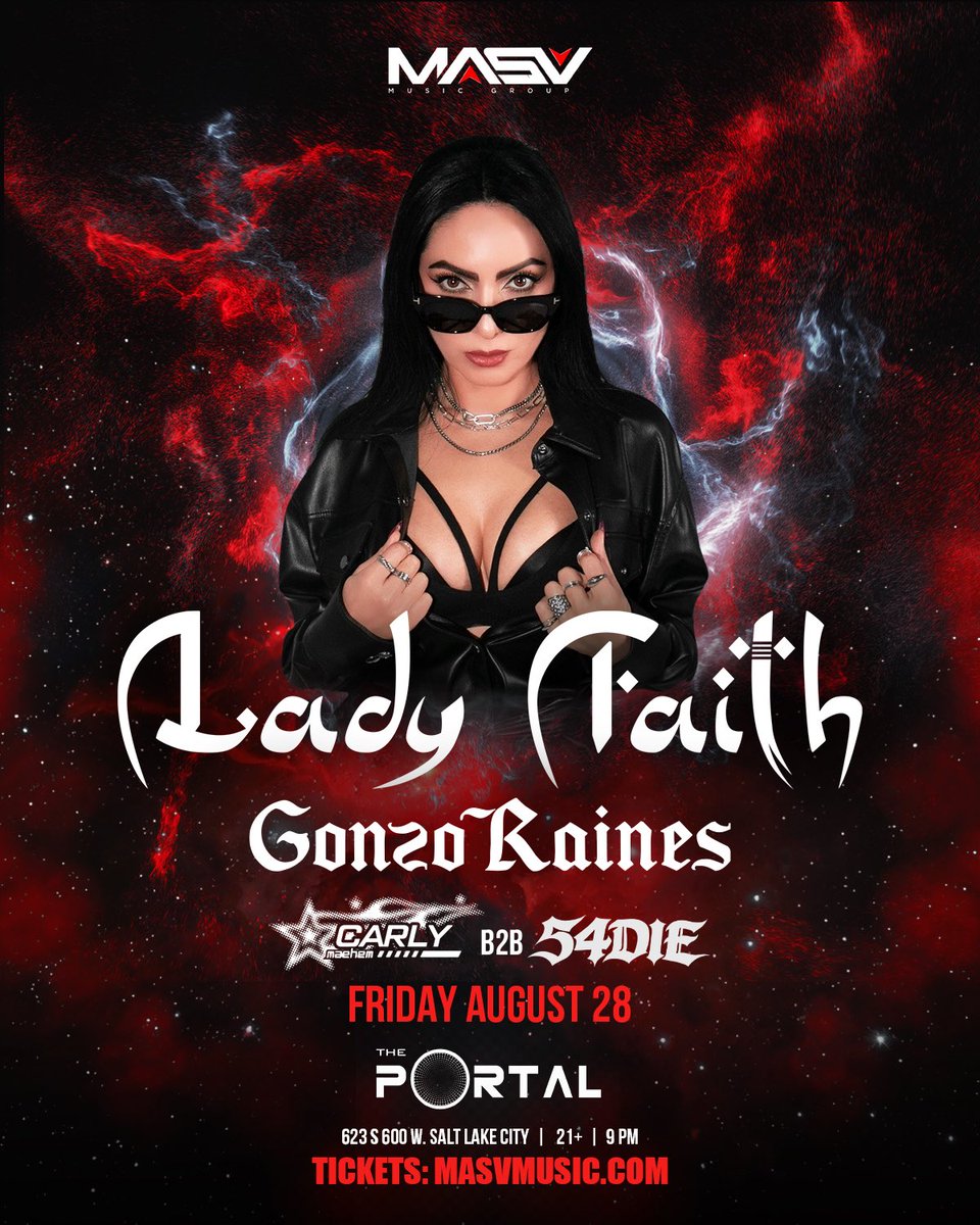 MASVMusicGroup's tweet photo. ⚠️ Hardstyle fam, this one’s for you ⚠️

@djladyfaith is taking over The Portal on August 28 + tixare on sale NOW and moving fast!

🎟️ Secure your tix before they are gone for good at 🔗 https://t.co/RvcuKJRakj https://t.co/LmhwHAtdqE