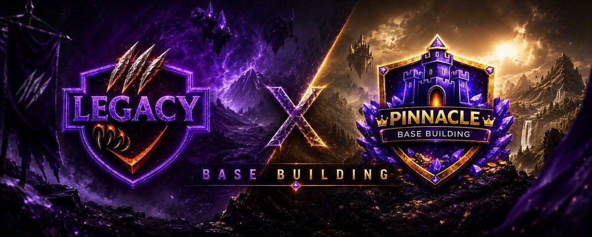 PINNACLEBase's tweet photo. We’re proud to officially welcome @LegacyCOC as a PBB partner! 💜💛
Build Together. Push Together. 🏆🔥 https://t.co/JHsMKVxr4I