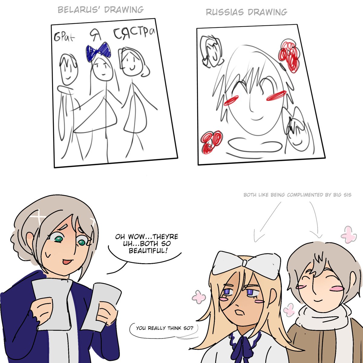EviinuuAngel's tweet photo. Ukraine and her very good at drawing siblings
#hetalia https://t.co/UZVeZAuA7L