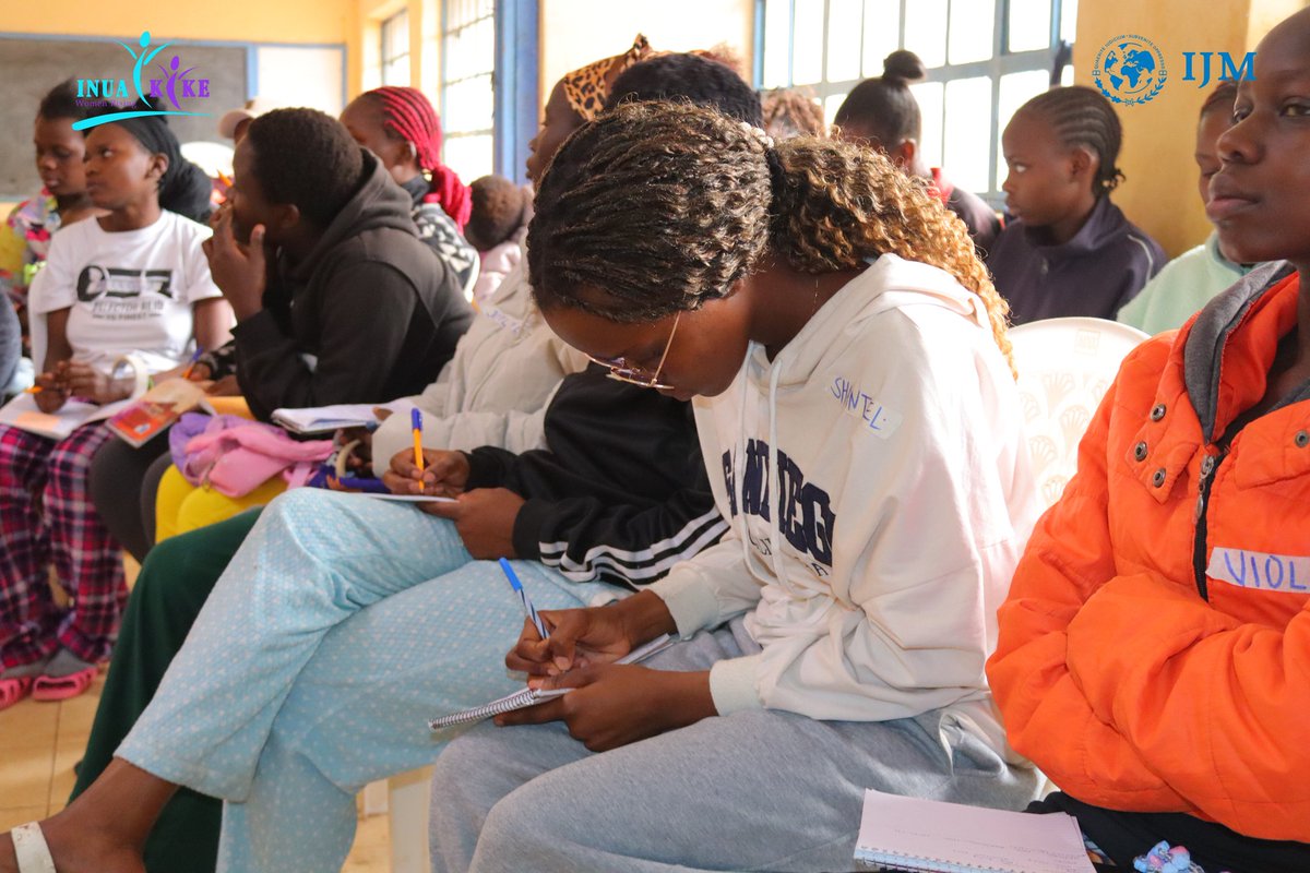 InuaKike's tweet photo. Day 2 of our Life Skills Refresher Training in Korogocho focused on Sexual &amp; Reproductive Health, creating safe spaces for girls to learn, ask questions, and build confidence in their rights and wellbeing. #SheRisesBeyondViolence #SRHR #GirlsEmpowerment #InuaKike #EndGBV @IJMDE https://t.co/uzXm4O6G98