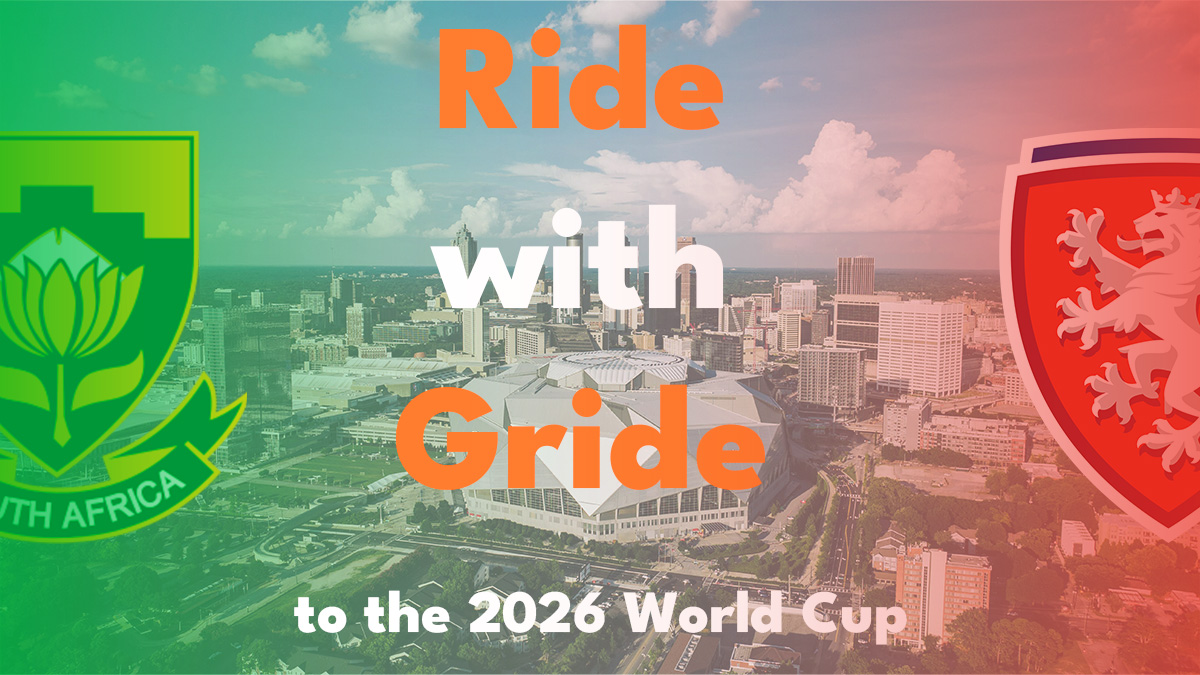 Gridetech's tweet photo. #RidewithGride to the next match at the 2026 World Cup in Atlanta

https://t.co/ZUzQ08EFrL https://t.co/In4FVgLDjO