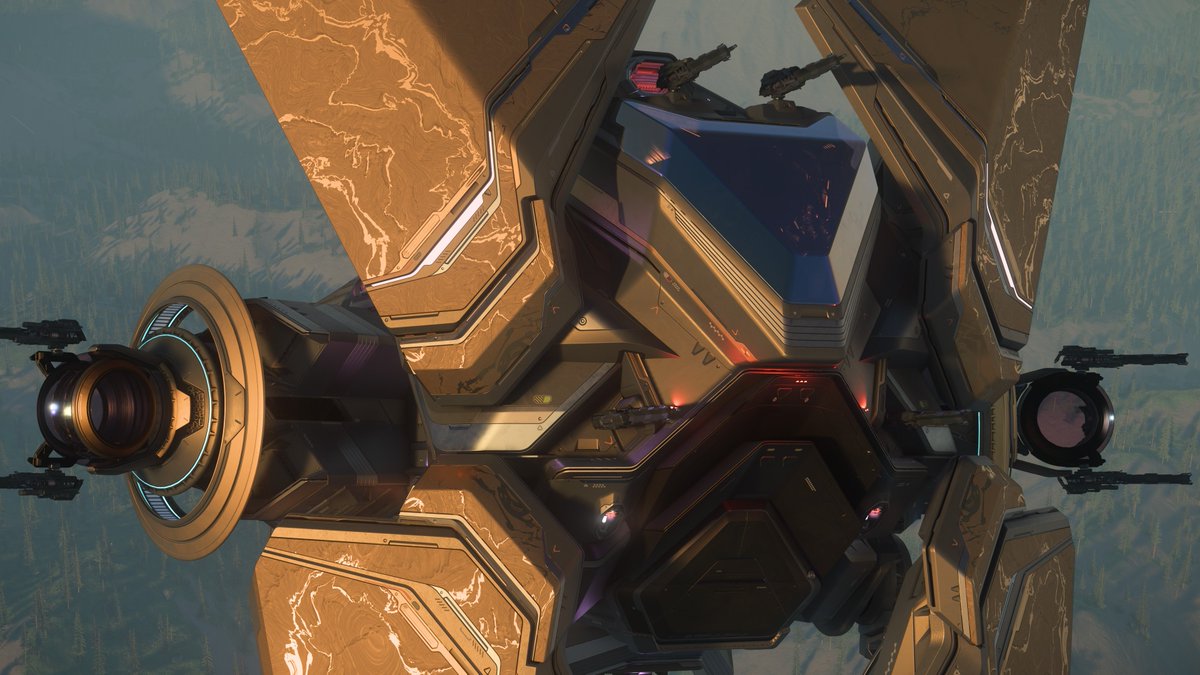 RistoSquared's tweet photo. Pros:
Cargo cover feature
Increased scu count
Good interior layout

Cons:
Unique centralized engineering terminal is gone?

Desired Changes:
Ammo storage at weapon racks
Internal Lighting options
More internal storage options 
#StarCitizen https://t.co/nyil6Px8f1