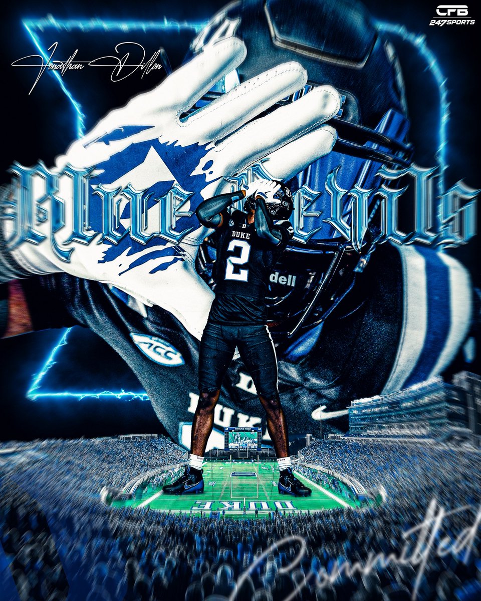 CfbRalb's tweet photo. BREAKING: ELITE (‘27) WR Jonathan Dillon is committing to play for @dukefootball, he tells me for @247sports.
-
Dillon attends Southern HS in NC. He chose the Blue Devils over schools like NC State, FSU, and Georgia Tech.
-
Welcome Jonathan home Duke fans! 🔵⚪️ https://t.co/ShAosR46Na