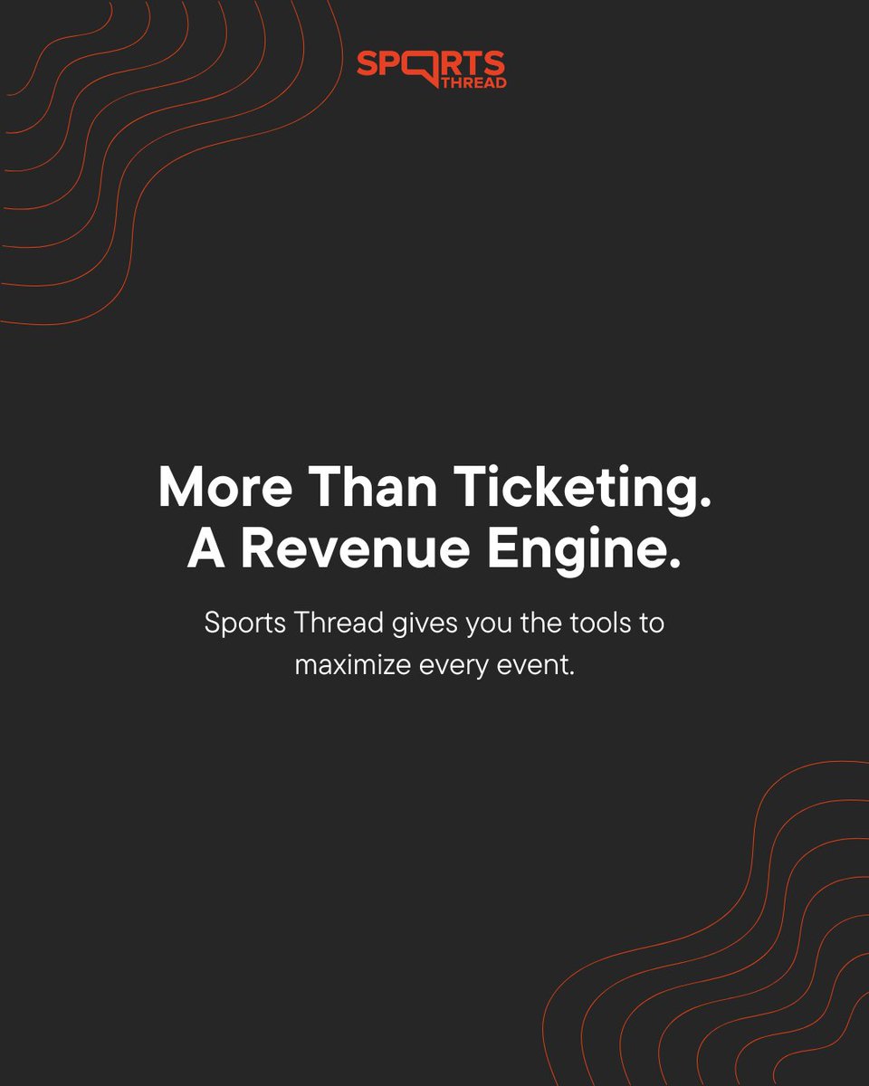 sportsthread's tweet photo. Selling tickets is just the start.

🎟️ Promo Codes
📦 Season &amp; Bundle Packs
🛍️ Merchandise &amp; Add-Ons

More than ticketing. A revenue engine built for sports organizations. https://t.co/Ixc2KuUJcJ