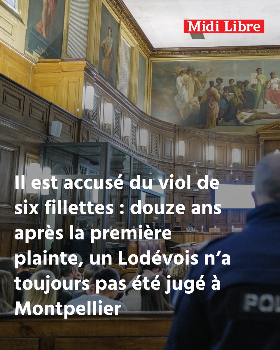 Midilibre's tweet photo. Il est accusé du viol de six fillettes : douze ans après la première plainte, un Lodévois n’a toujours pas été jugé à Montpellier
➡️ https://t.co/KrtdviYisT https://t.co/utHmTFmxhM